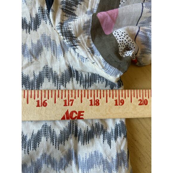 Beaded TUNIC Med KAFTAN COCO Dress V-Neck Flowers Boho Patchwork Coverup ZARA - Picture 8 of 12